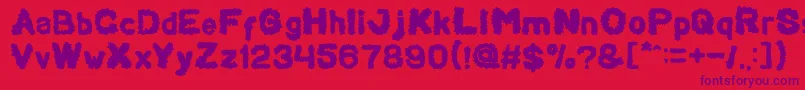 Beard Rider Font – Purple Fonts on Red Background