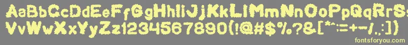 Beard Rider Font – Yellow Fonts on Gray Background