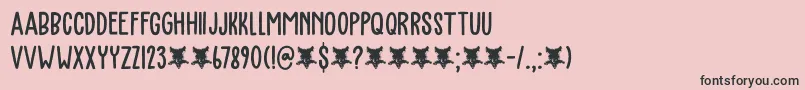 Bearskin DEMO Font – Black Fonts on Pink Background
