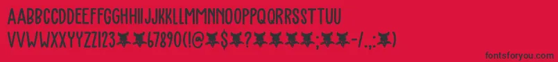 Bearskin DEMO Font – Black Fonts on Red Background