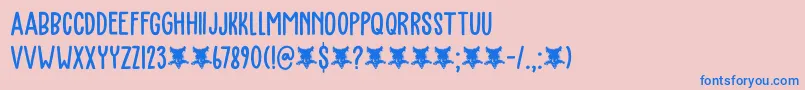 Bearskin DEMO Font – Blue Fonts on Pink Background