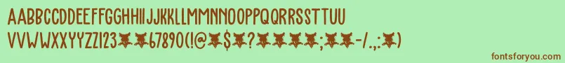 Bearskin DEMO Font – Brown Fonts on Green Background