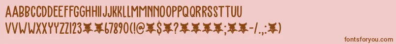 Bearskin DEMO Font – Brown Fonts on Pink Background