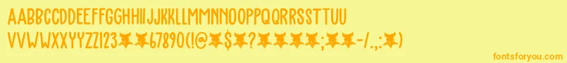 Bearskin DEMO Font – Orange Fonts on Yellow Background