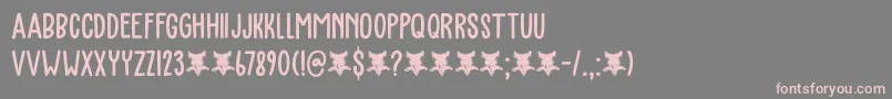 Bearskin DEMO Font – Pink Fonts on Gray Background