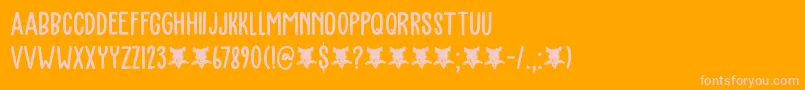 Bearskin DEMO Font – Pink Fonts on Orange Background