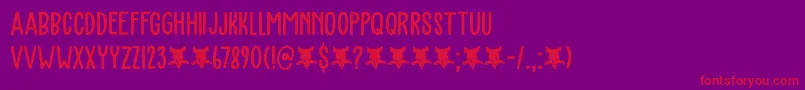 Bearskin DEMO Font – Red Fonts on Purple Background