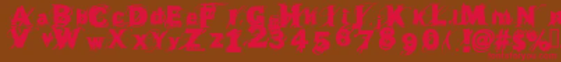 BEAST    Font – Red Fonts on Brown Background