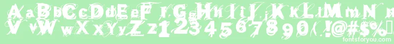 フォントBEAST    – 緑の背景に白い文字