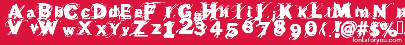 BEAST    Font – White Fonts on Red Background