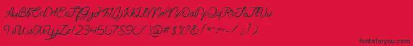Beast Fantasia Font – Black Fonts on Red Background