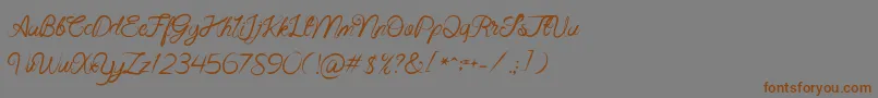 Beast Fantasia Font – Brown Fonts on Gray Background