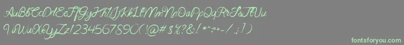 Beast Fantasia Font – Green Fonts on Gray Background