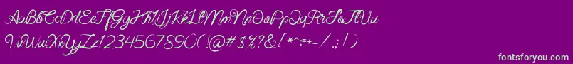 Beast Fantasia Font – Green Fonts on Purple Background