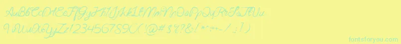 Beast Fantasia Font – Green Fonts on Yellow Background