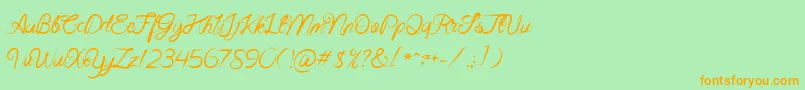 More about Beast Fantasia Font Beast Fantasia Font – Orange Fonts on Green Background
