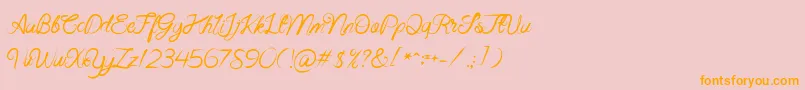 Beast Fantasia Font – Orange Fonts on Pink Background