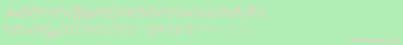 Beast Fantasia Font – Pink Fonts on Green Background