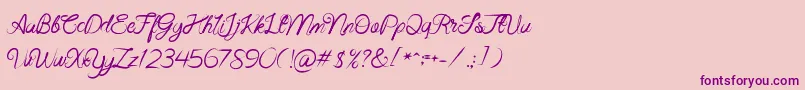 Beast Fantasia Font – Purple Fonts on Pink Background