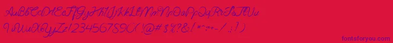 Beast Fantasia Font – Purple Fonts on Red Background