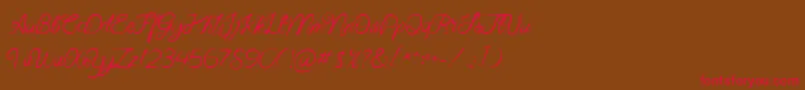 Beast Fantasia Font – Red Fonts on Brown Background