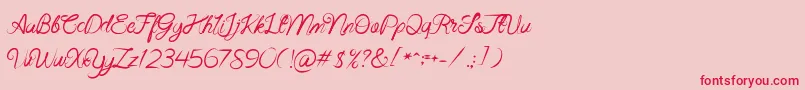 Beast Fantasia Font – Red Fonts on Pink Background