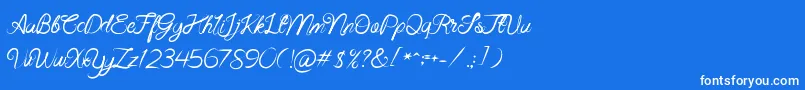 Beast Fantasia Font – White Fonts on Blue Background