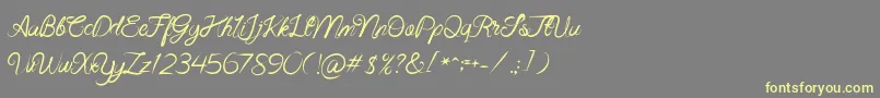 Beast Fantasia-Schriftart – Gelbe Schriften auf grauem Hintergrund