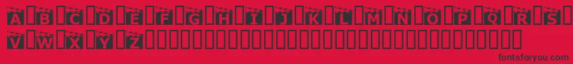 Movieboard Font – Black Fonts on Red Background