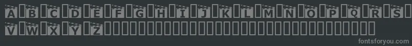 Fonte Movieboard – fontes cinzas em um fundo preto