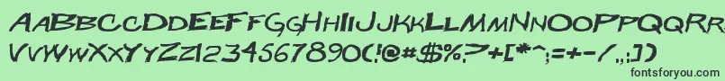 Beast Wars Font – Black Fonts on Green Background