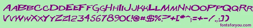 Beast Wars Font – Purple Fonts on Green Background