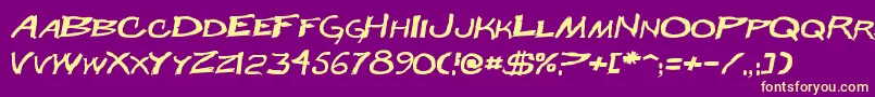 Beast Wars Font – Yellow Fonts on Purple Background