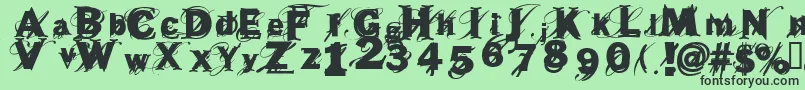 beast Font – Black Fonts on Green Background