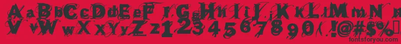 beast Font – Black Fonts on Red Background