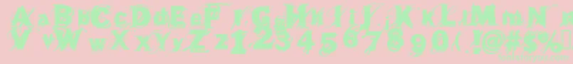 フォントbeast – ピンクの背景に緑の文字