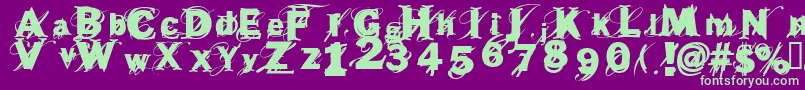 More about beast Font beast Font – Green Fonts on Purple Background