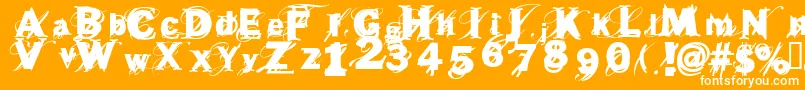 Więcej informacji o czcionce beast Czcionka beast – białe czcionki na pomarańczowym tle