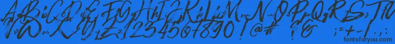 Beastmachine Font – Black Fonts on Blue Background