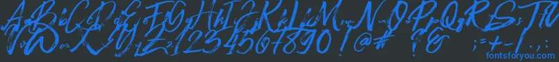 Beastmachine Font – Blue Fonts on Black Background