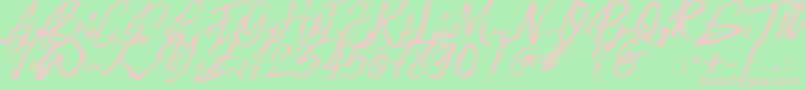 Fonte Beastmachine – fontes rosa em um fundo verde