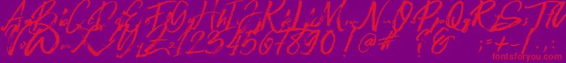 Beastmachine Font – Red Fonts on Purple Background