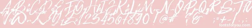 Beastmachine-Schriftart – Weiße Schriften auf rosa Hintergrund