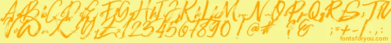 fuente Beastmachine – Fuentes Naranjas Sobre Fondo Amarillo