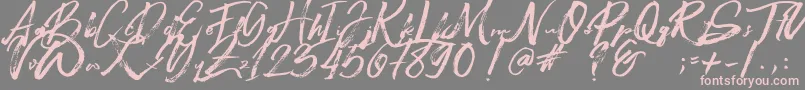Beastmachine Font – Pink Fonts on Gray Background
