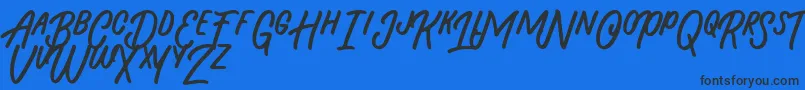フォントBeasty Morty – 黒い文字の青い背景