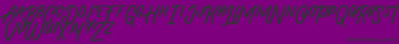 Beasty Morty-Schriftart – Schwarze Schriften auf violettem Hintergrund