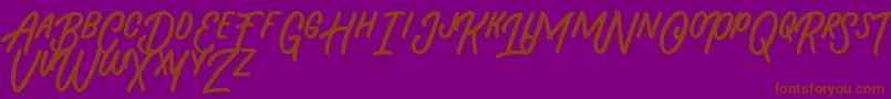 Beasty Morty Font – Brown Fonts on Purple Background