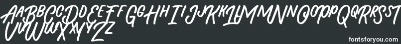 Beasty Morty-fontti – valkoiset fontit mustalla taustalla