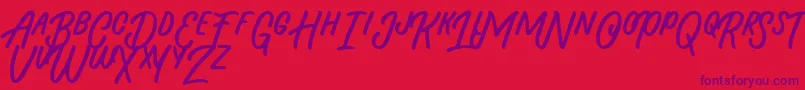 Beasty Morty Font – Purple Fonts on Red Background